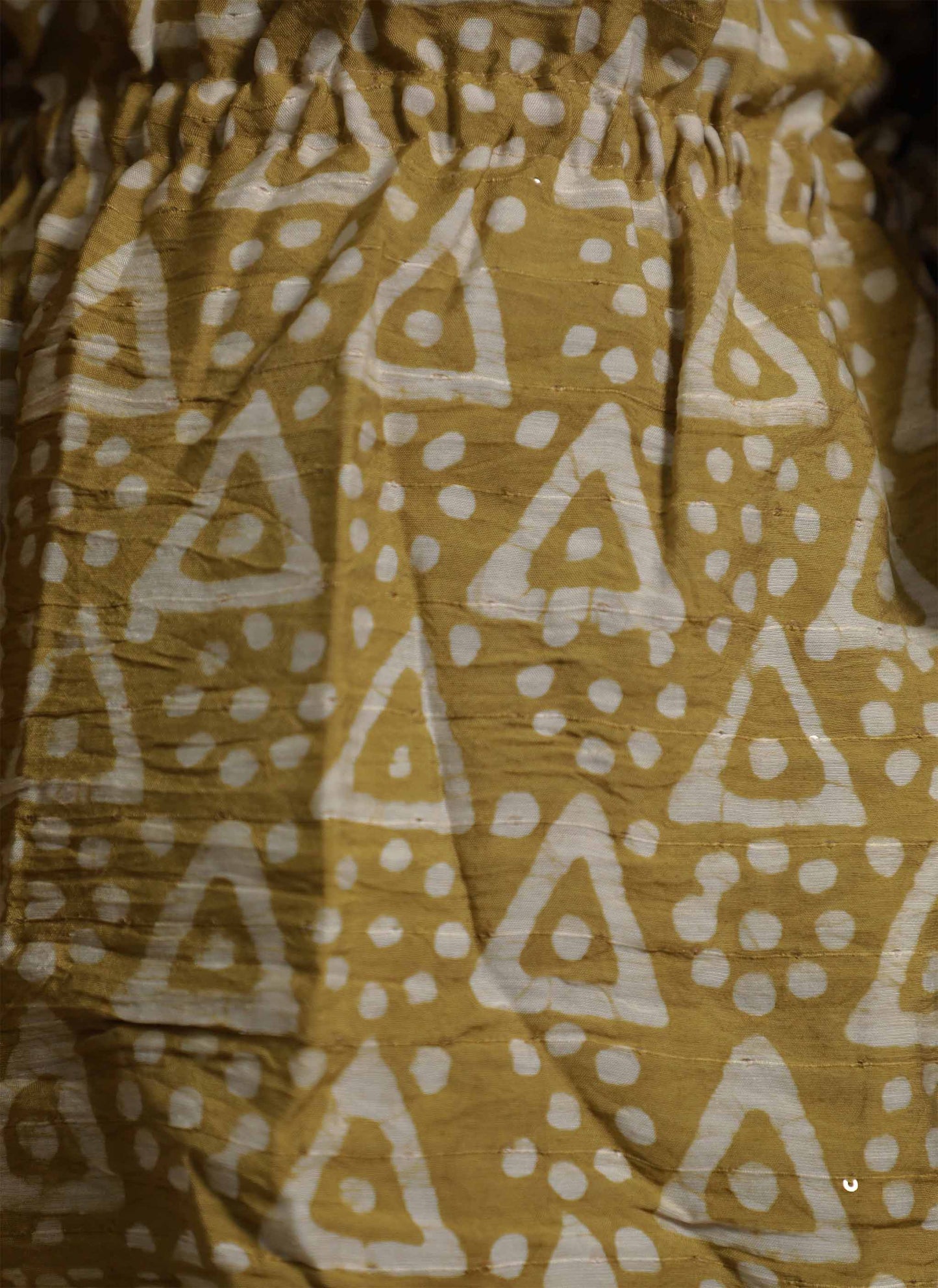 Mustard Cotton Short Kaftan Top
