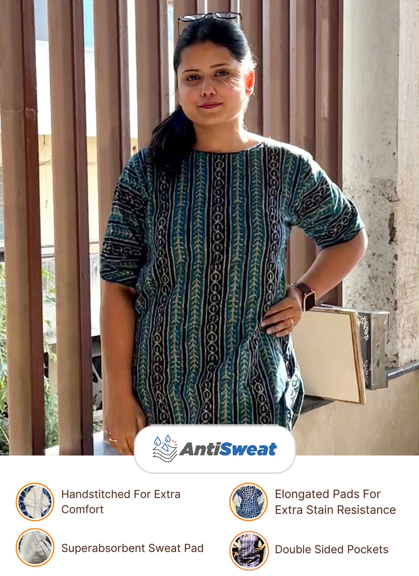 Sage AntiSweat Short Cotton Kurti