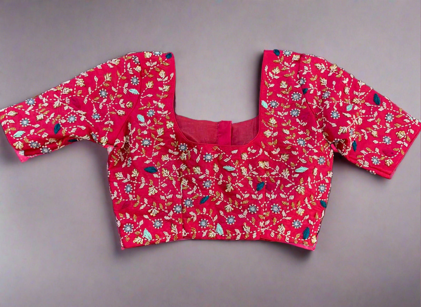 Pink Pearl Handwork Blouse