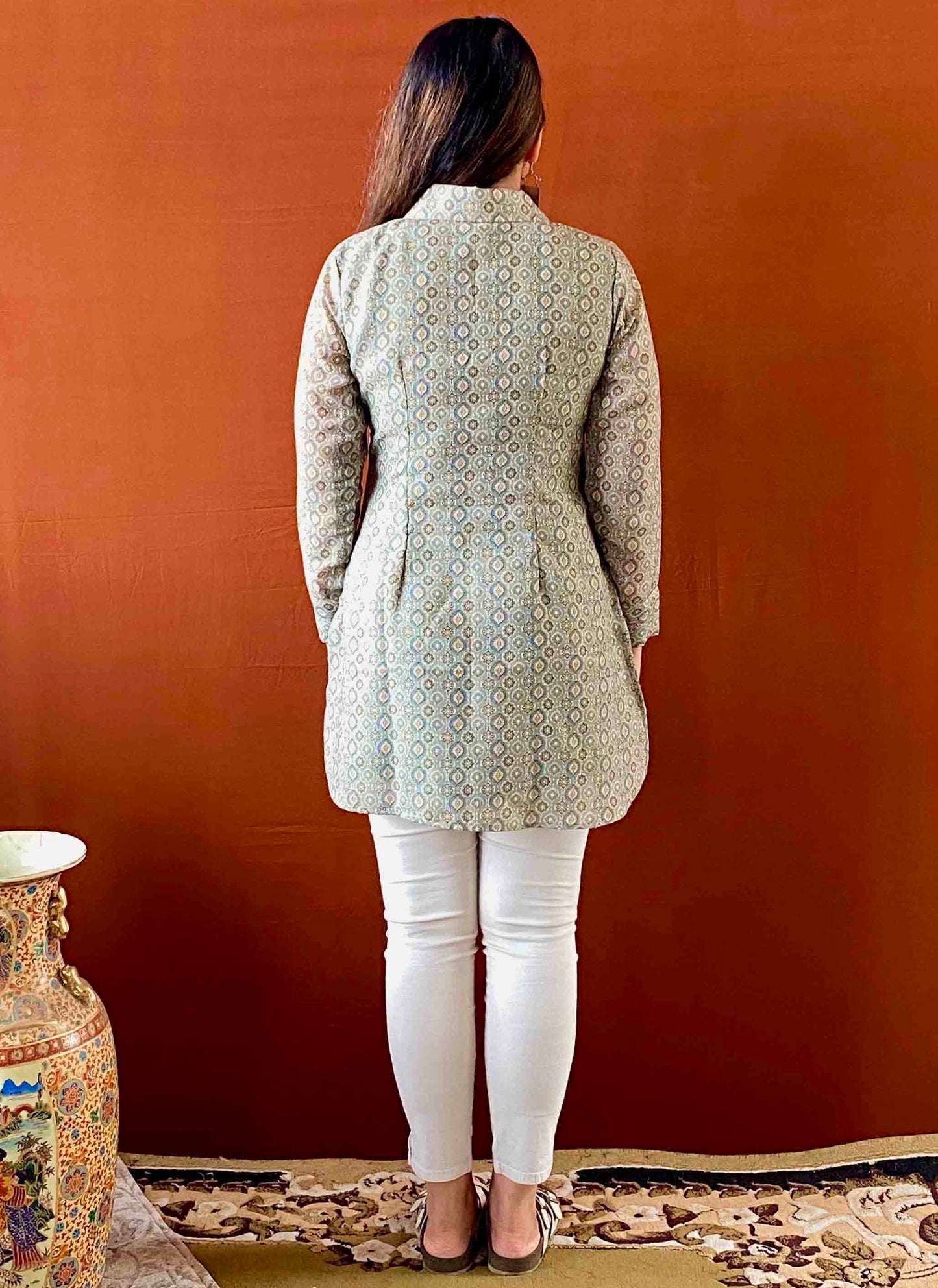 Saumya - Green Printed Cotton Kurta for Women
