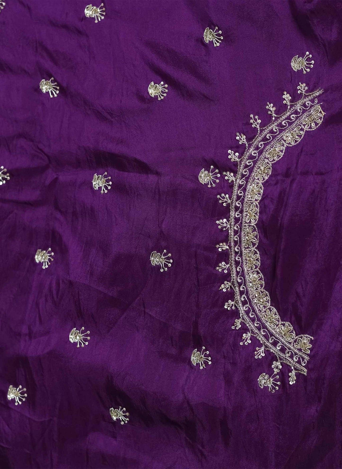 Purple Zardosi Handwork Saree