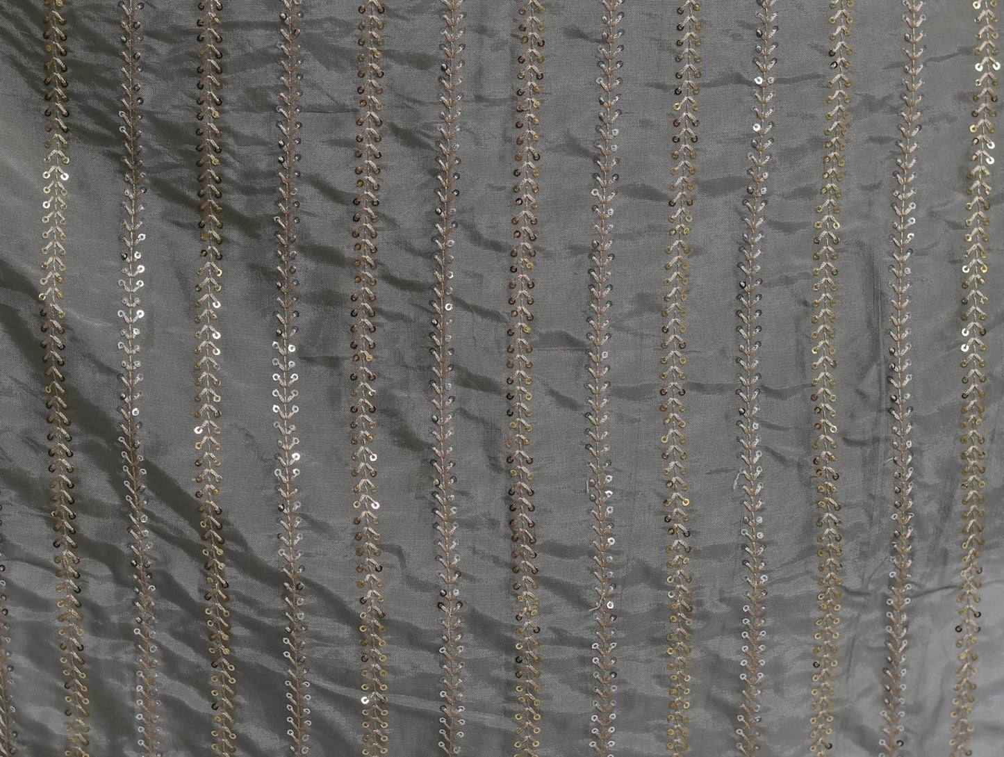 Grey Sequin Upada Silk Kurti