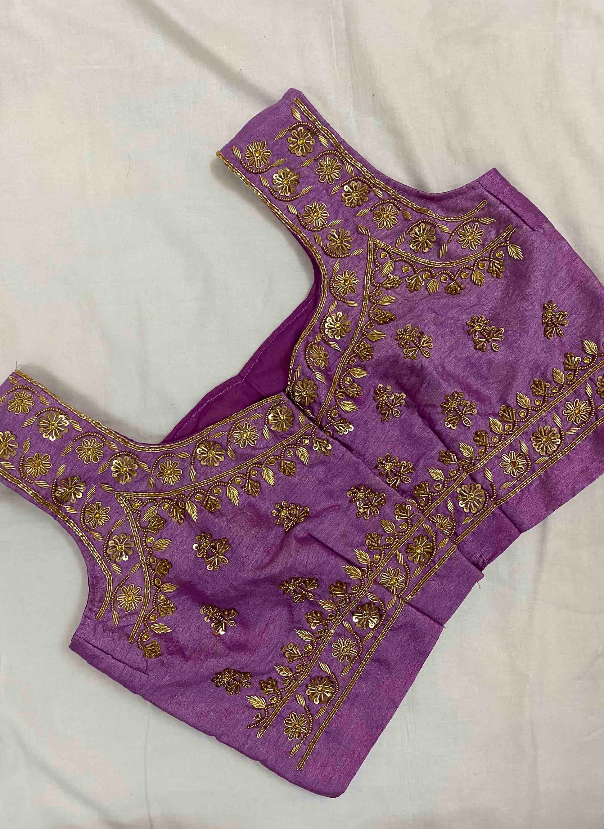 Lavendar Zardosi Handwork Blouse