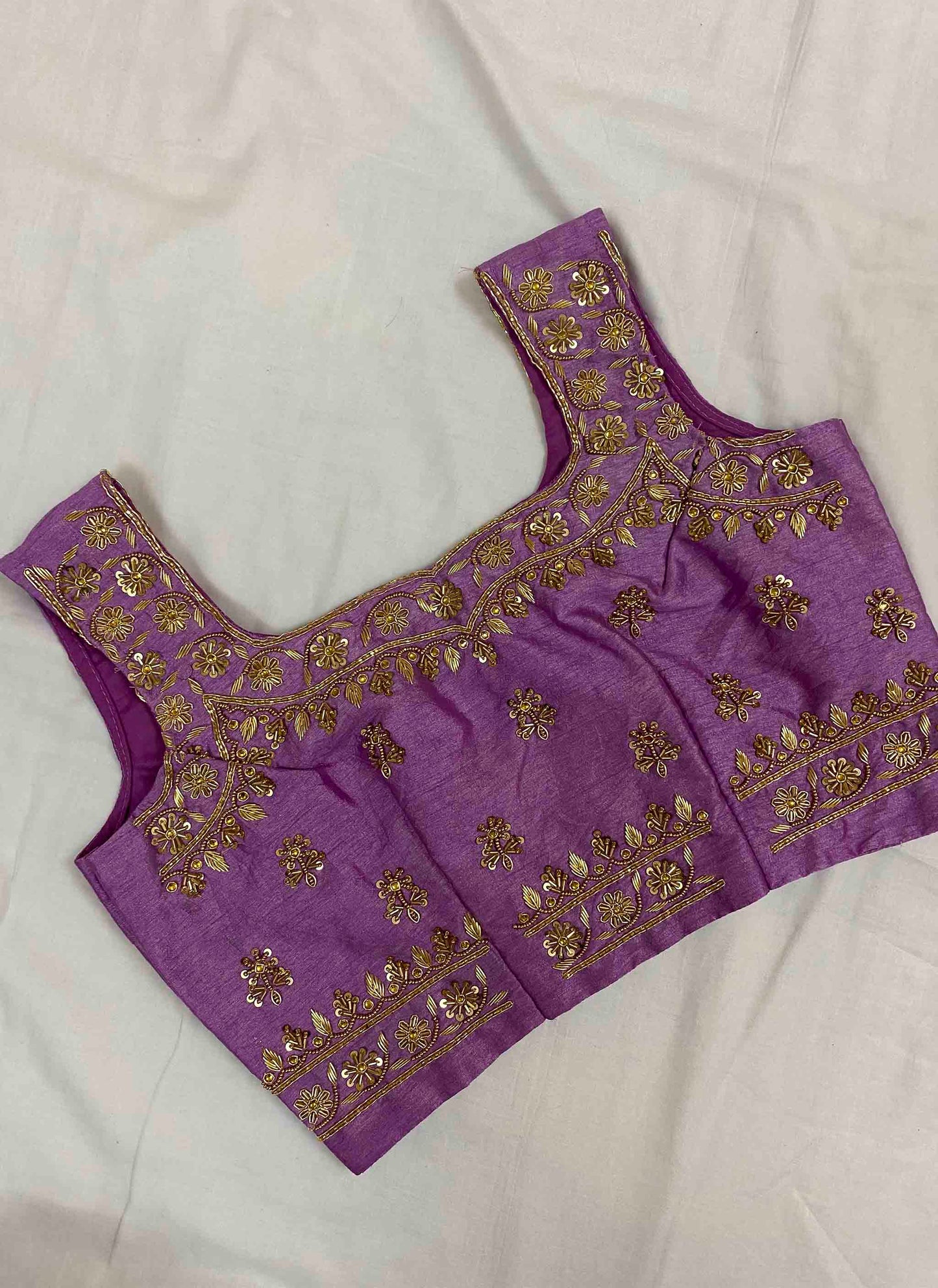 Lavendar Zardosi Handwork Blouse