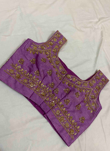 Lavendar Zardosi Handwork Blouse