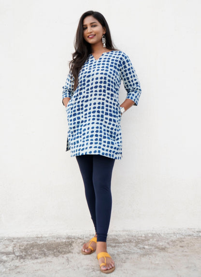 Indigo AntiSweat Short Cotton Kurti