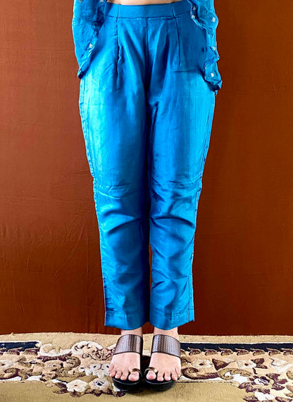 Riwaayat ~ Blue Anarkali Suit Set for Women – Traditional Festive Outfit