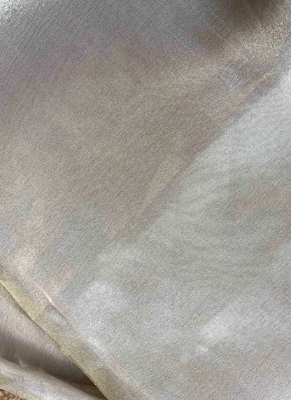Ruh - Gold Zari Tissue Silk Saree with Unstitched Blouse Piece