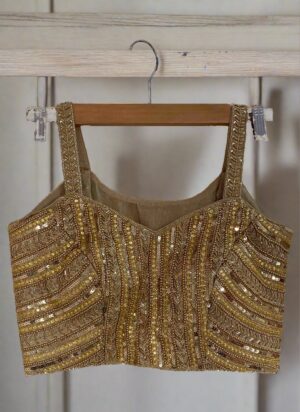 Golden Beads Handwork Blouse