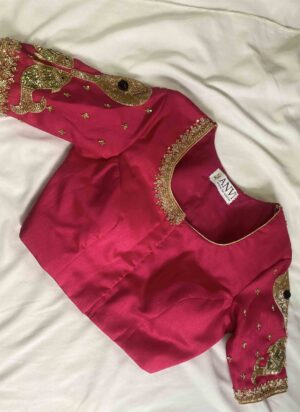 Pink Vitthal Handwork Blouse