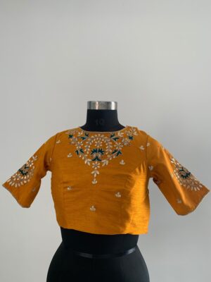 Yellow Gota Handwork Blouse