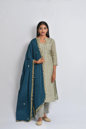 anokha blue zardosi heavy dupatta